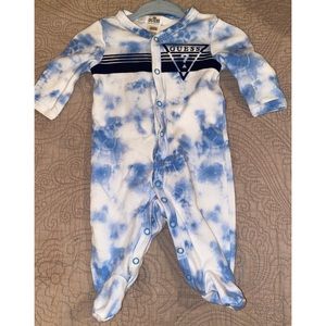 Baby GUESS Tie-Dye Logo Onsie